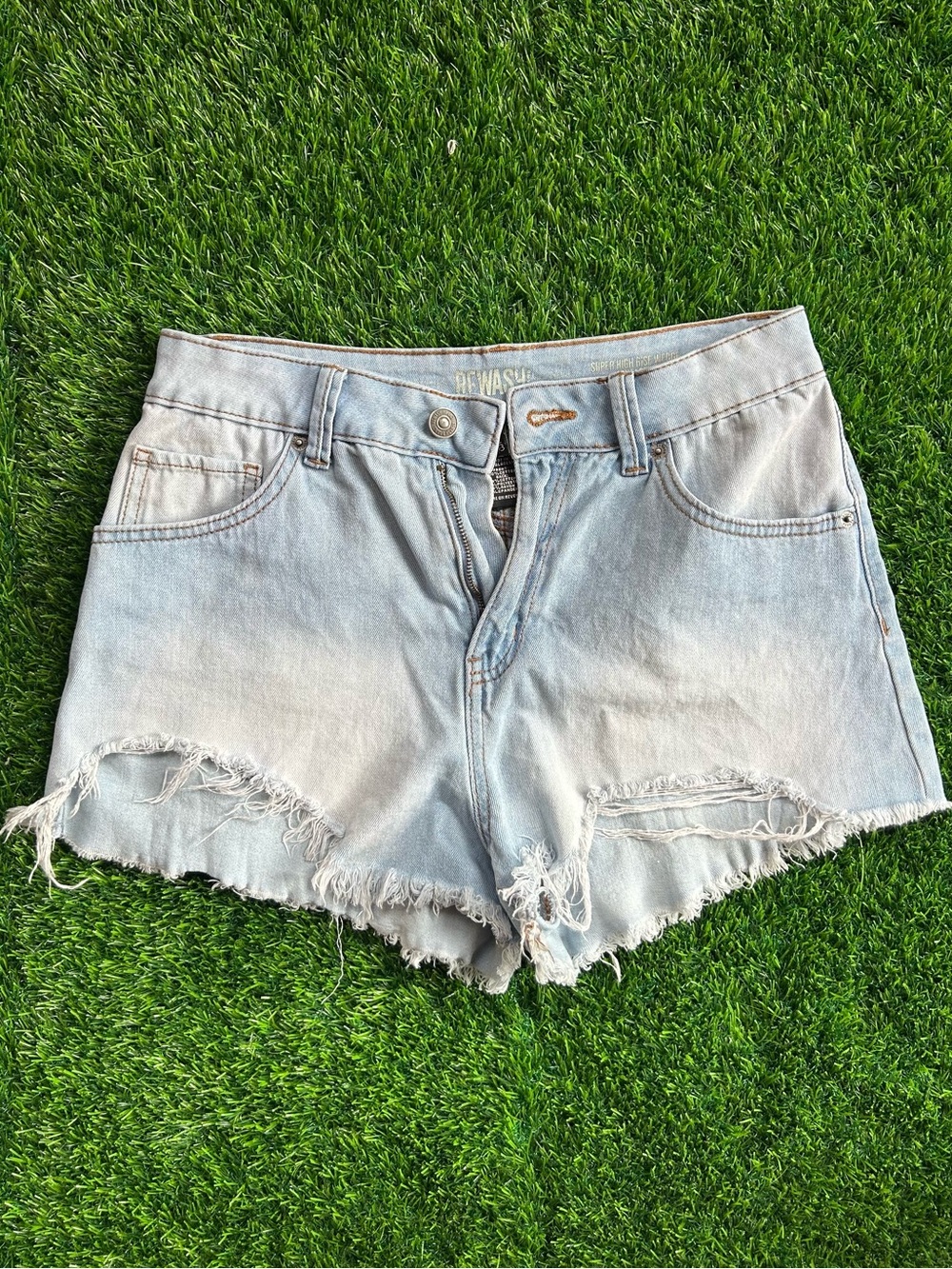 Rewash Light Blue Distressed Denim Cutoff Shorts